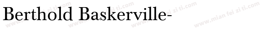 Berthold Baskerville字体转换